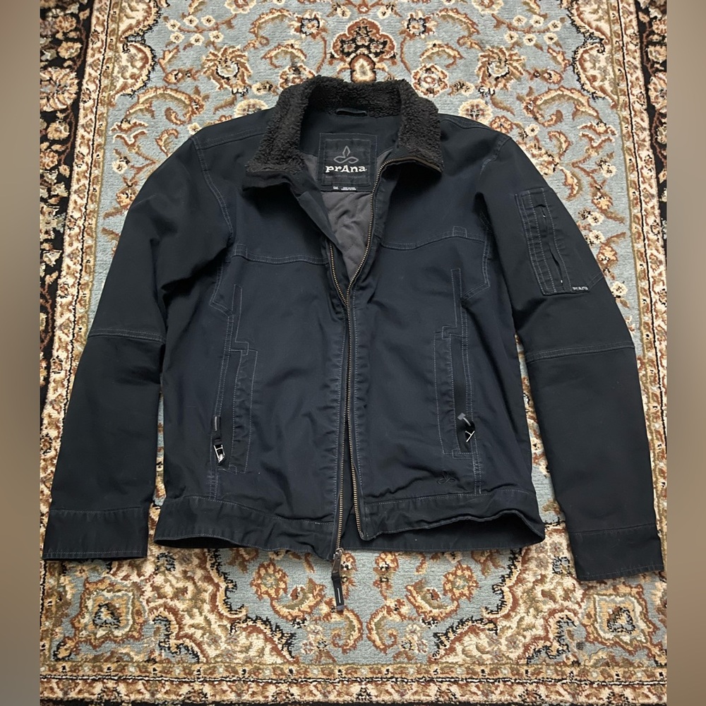 Prana mens sherpa collar insultated jacket sz SMALL